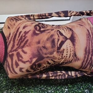 Urban Outfitters Tiger Face Long Sleeve Top